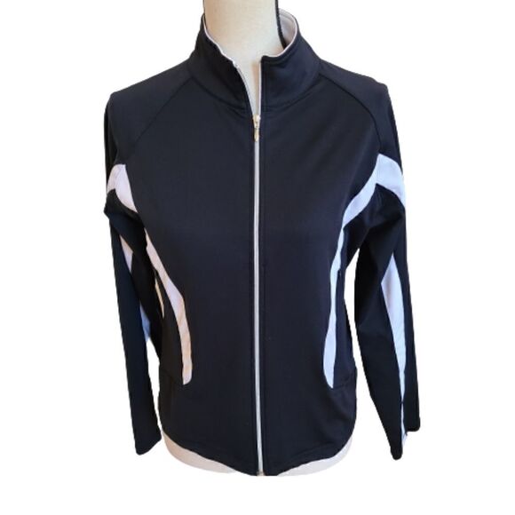 Tail Athletic Jacket and Pant Warm-up Set in Black & White Small - Picture 2 of 15